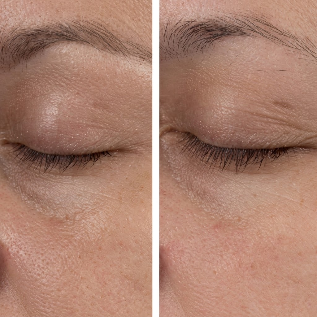 Smoother-looking eye area